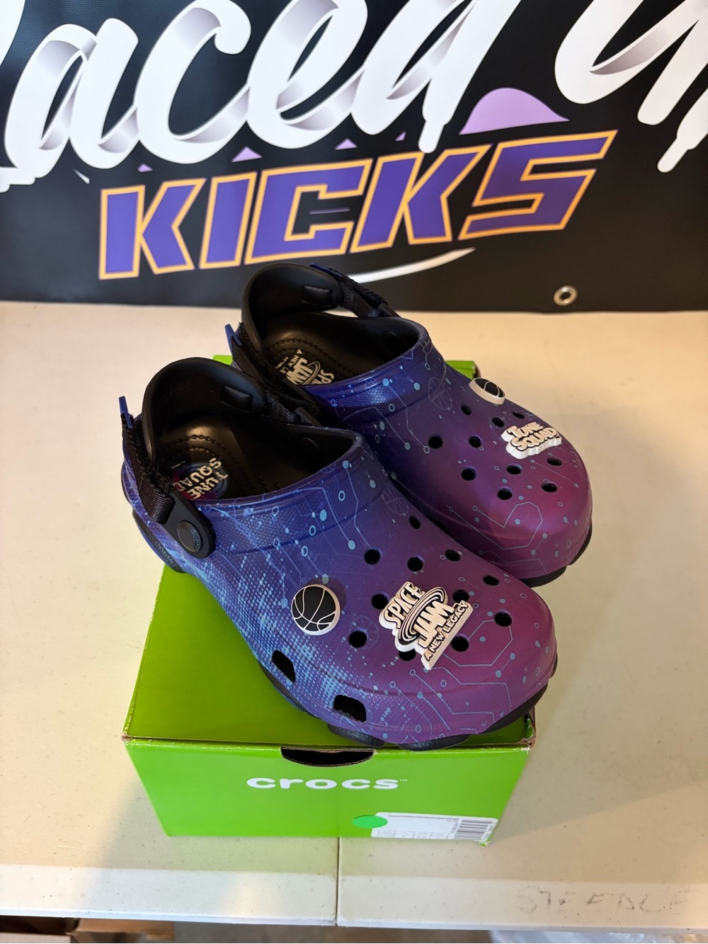 Space Jam Crocs Kids' Purple Space Graphic Clog